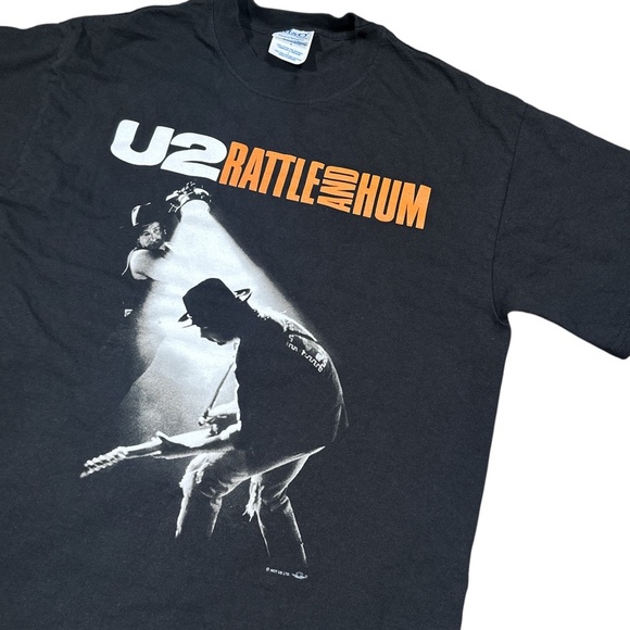 Vintage Y2K U2 Rattle & Hum Live Album Music Rock Band T Shirt Mens Large - Picture 3 of 7
